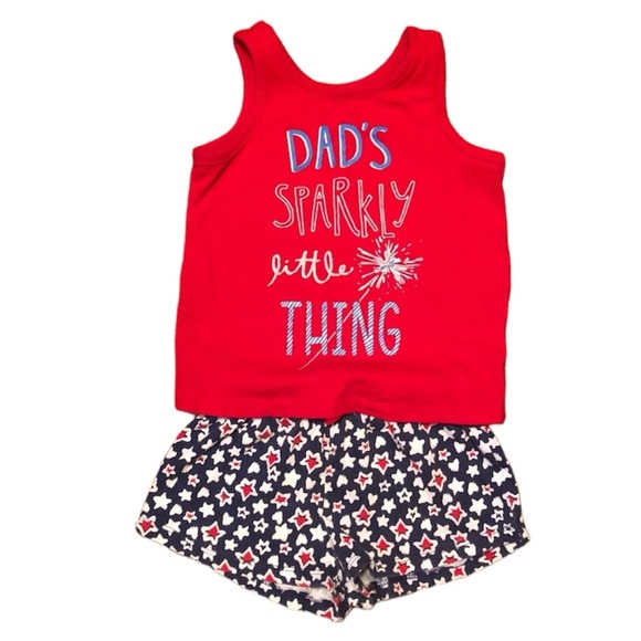 Toddler Girl Red White & Blue 2pc Bundle - Picture 1 of 4